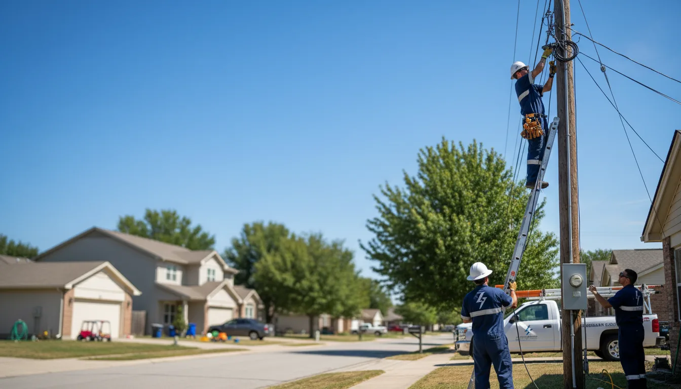 Residential electrician providing installation services in Lenora, KS